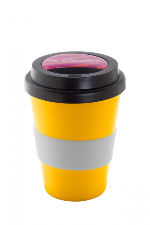 CreaCup Mini cană termoizolantă personalizată  galben