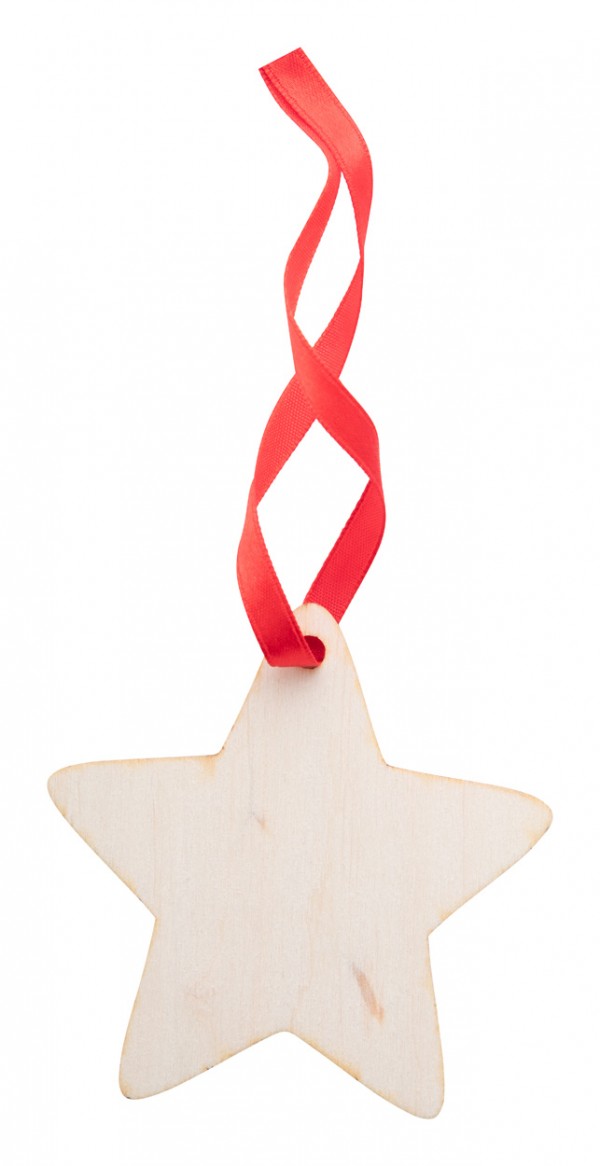 WoXmas Ornament brad, stea  natural