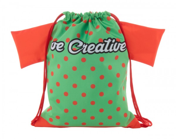 CreaDraw T Kids Rucsac cu șnur, pentru copii, personalizat  roșu