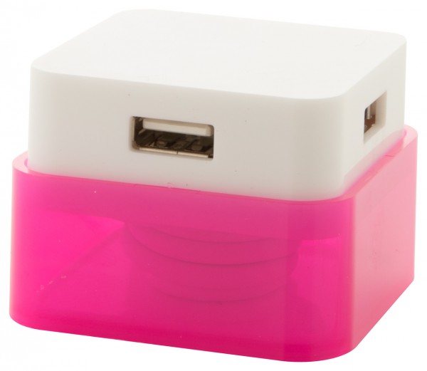 Dix hub USB  roz