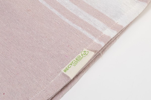 Cancun prosop de plajă din bumbac reciclat  roz