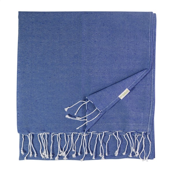 Aruba prosop de plajă din bumbac reciclat  albastru închis